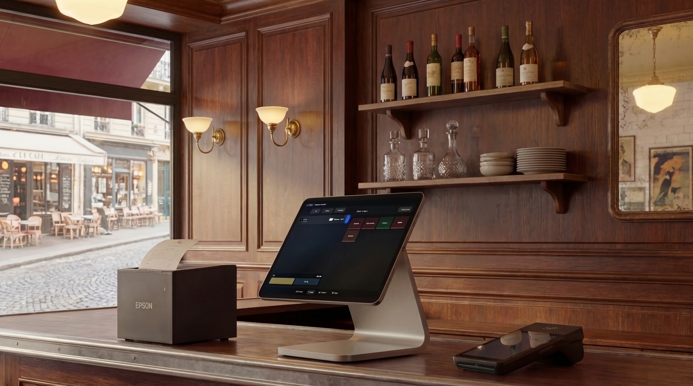 Remios logiciel de caisse IA pour restaurants - Système POS moderne dans un restaurant